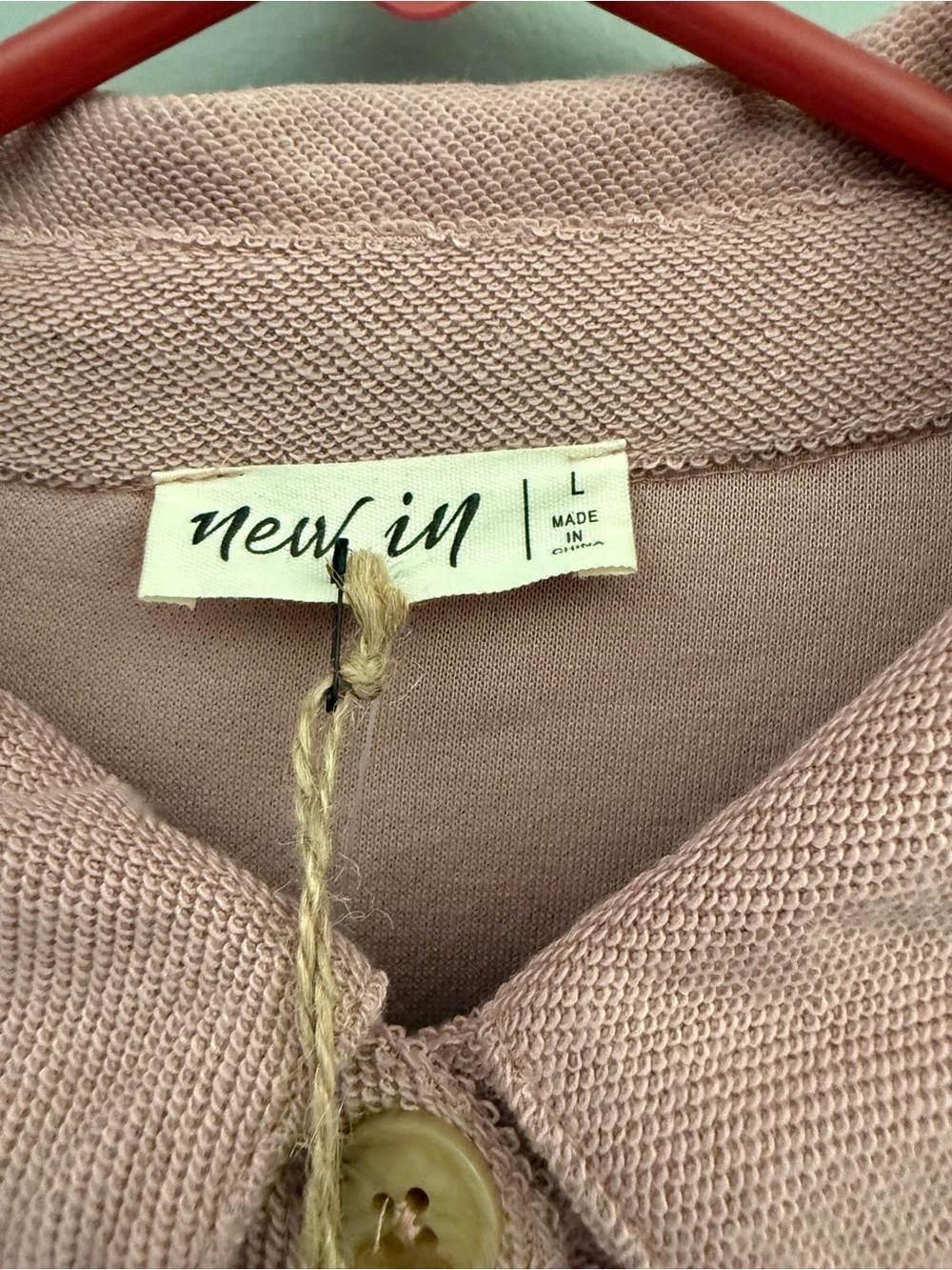 Quilted Puff Jacket in Dusty Rose - Women's Button-Front Puffer - Picture 3 of 4